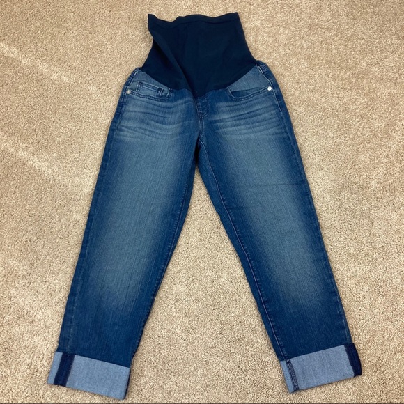 A Pea in the Pod Full Panel Cuffed Crop Jeans NWOT - Picture 12 of 14